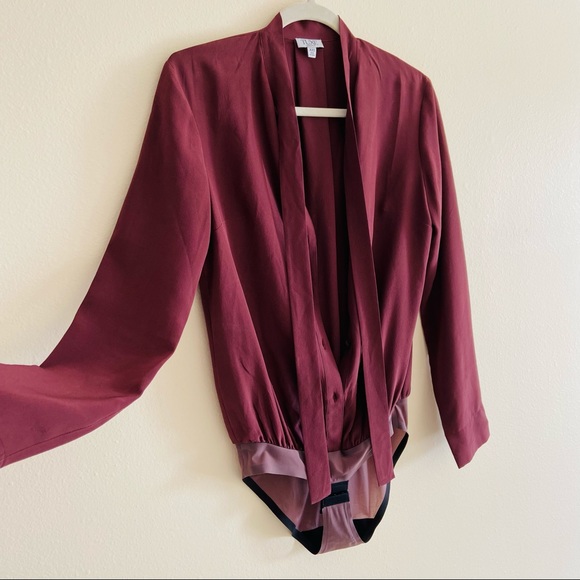 Tuxe Bodywear Boss 100% silk bodysuit blouse - Picture 6 of 8